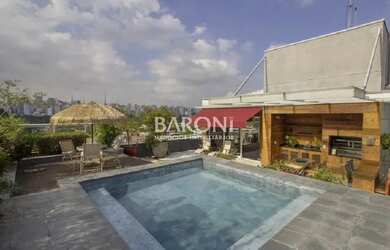 Imagem: O apartamento na cobertura possui 4 Dormitórios, 5 Banheiros