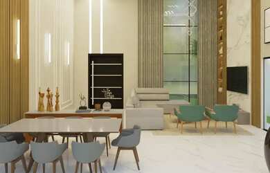 Imagem 2: Lindissima Casa 4 Suites no Alphaville 2 Area Gourmet c Piscina e Churrasqueira