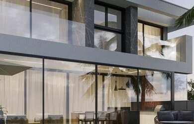 Imagem: A casa em condomínio possui 4 Dormitórios, 4 Banheiros, 5