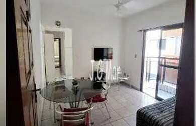 Imagem: O apartamento possui 1 Dormitório, 1 Banheiro, 1 Vaga na garagem