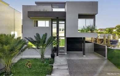 Imagem: A casa em condomínio possui 5 Dormitórios, 5 Banheiros, 3