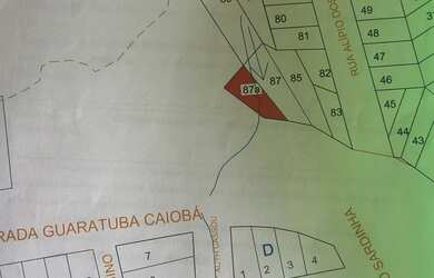 Imagem: O terreno possui 490m² de Área e está localizado em Atuba
