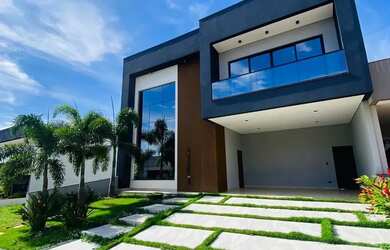 Imagem: A casa em condomínio possui 4 Dormitórios, 5 Banheiros, 4