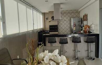 Imagem: O apartamento na cobertura possui 4 Dormitórios, 3 Banheiros