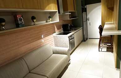 Imagem: O apartamento possui 1 Dormitório, 1 Banheiro, 1 Vaga na garagem