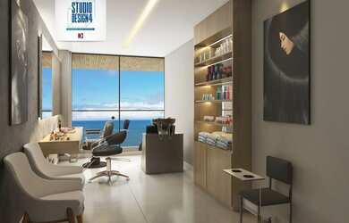 Imagem 8: Quarto e Sala beira-mar no Studio Design 4 a venda na Lagoa da Anta Macéio...