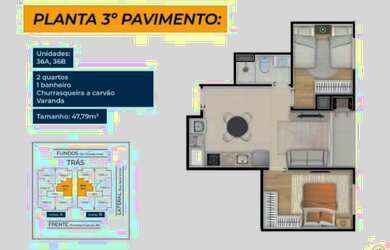 Imagem 8: MALIBU RESIDENCIAL AP206. Churrasqueira, Ar-condicionado, Imóvel novoe64m²...