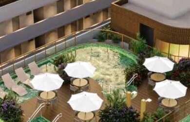 Imagem: O apartamento possui 1 Dormitório, 1 Banheiro, 1 Vaga na garagem