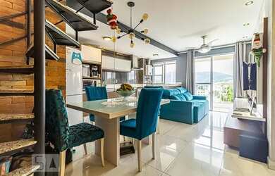 Imagem: O apartamento na cobertura possui 2 Dormitórios, 2 Banheiros