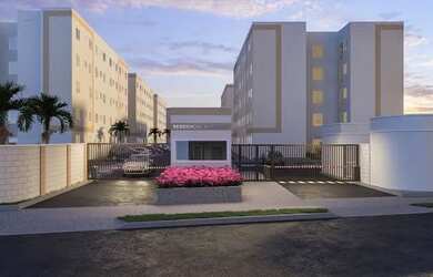 Imagem: O apartamento possui 2 Dormitórios, 1 Banheiro, 1 Vaga na garagem