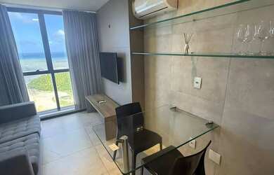 Imagem: O apartamento possui 1 Dormitório, 1 Banheiro, 1 Vaga na garagem