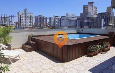 Imagem: O apartamento na cobertura possui 3 Dormitórios, 4 Banheiros