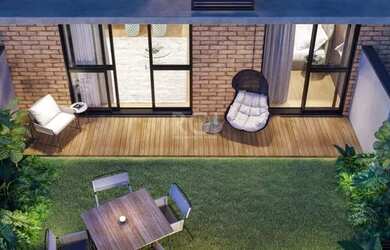 Imagem: O apartamento possui 1 Dormitório, 1 Banheiro, 1 Vaga na garagem