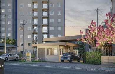 Imagem: O apartamento possui 2 Dormitórios, 1 Banheiro, 1 Vaga na garagem