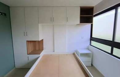 Imagem: O apartamento possui 1 Dormitório, 1 Banheiro, 1 Vaga na garagem