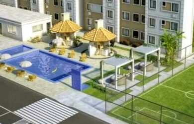 Imagem: O apartamento possui 2 Dormitórios, 1 Banheiro, 1 Vaga na garagem