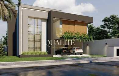 Imagem: A casa em condomínio possui 4 Dormitórios, 5 Banheiros, 2