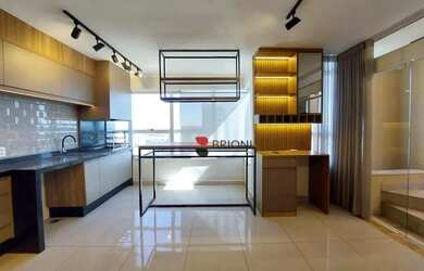 Imagem: O apartamento possui 1 Dormitório, 2 Banheiros, 1 Vaga na garagem