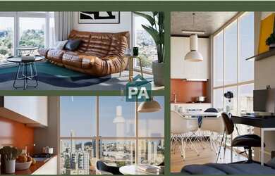 Imagem: O apartamento possui 1 Dormitório, 1 Banheiro, 1 Vaga na garagem