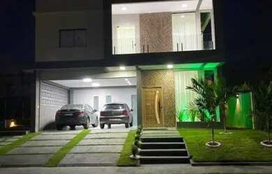 Imagem: A casa em condomínio possui 4 Dormitórios, 4 Banheiros, 4