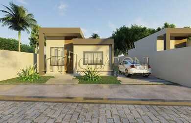 Imagem: A casa possui 2 Dormitórios, 2 Banheiros, 2 Vagas na garagem