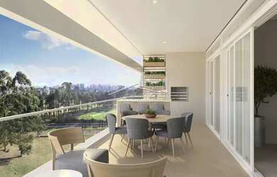 Imagem: O apartamento na cobertura possui 3 Dormitórios, 4 Banheiros