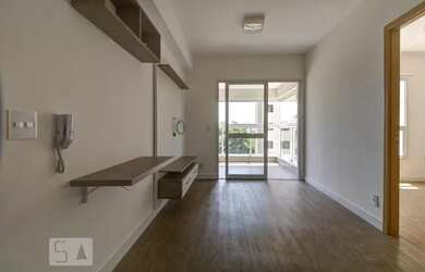 Imagem: O apartamento possui 1 Dormitório, 1 Banheiro, 1 Vaga na garagem