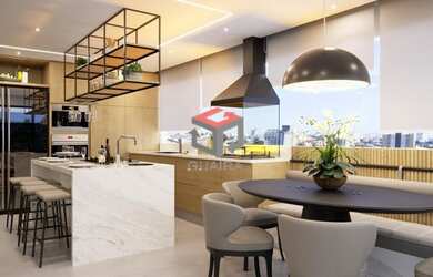 Imagem: O apartamento na cobertura possui 1 Dormitório, 2 Banheiros