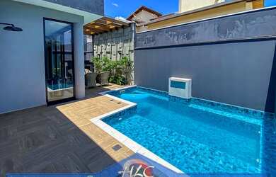 Imagem: A casa em condomínio possui 3 Dormitórios, 3 Banheiros, 4