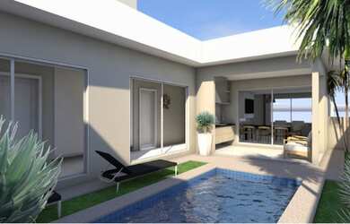 Imagem: A casa em condomínio possui 4 Dormitórios, 5 Banheiros, 4