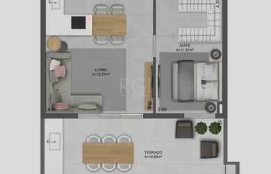 Imagem 3: Garden para Venda - 68.01m², 1 dormitório, sendo 1 suites, 1 vaga -...