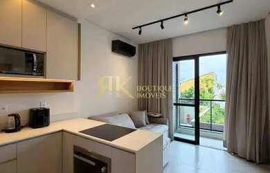 Imagem: O apartamento possui 1 Dormitório, 2 Banheiros, 1 Vaga na garagem