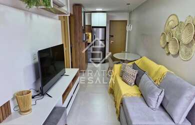 Imagem: O apartamento possui 1 Dormitório, 1 Banheiro, 1 Vaga na garagem