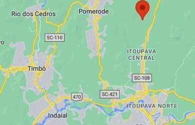 Imagem: O terreno possui 12.000m² de Área e está localizado em Itoupava