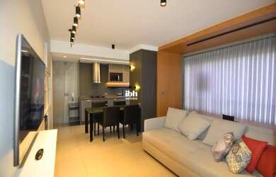 Imagem: O apartamento possui 1 Dormitório, 1 Banheiro, 1 Vaga na garagem