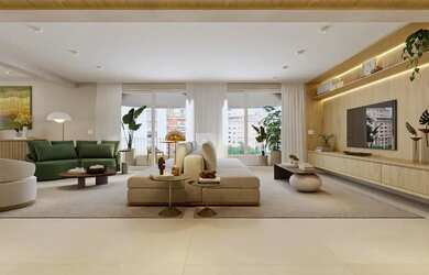 Imagem: O apartamento possui 4 Dormitórios, 5 Banheiros, 3 Vagas na