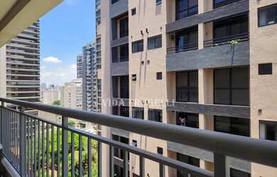 Imagem 6: Apartamento de 31m² mobiliado, com 1 suíte, ar-condicionado e varanda. Pinheiros, São Paul