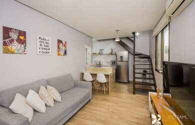 Imagem: O apartamento na cobertura possui 2 Dormitórios, 1 Banheiro