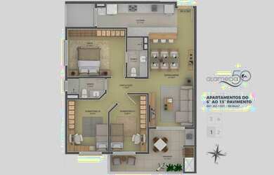 Imagem 7: Apartamento com 3 dormitórios à venda, 93 m² por R$ 714.172,74 - Centro - São Leopoldo/RS