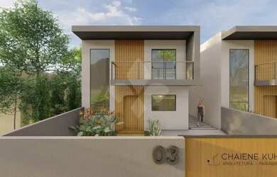 Imagem: A casa possui 3 Dormitórios, 3 Banheiros, 2 Vagas na garagem