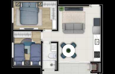 Imagem 5: MALIBU RESIDENCIAL AP206. Churrasqueira, Ar-condicionado, Imóvel novoe64m²...