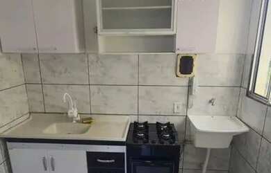 Imagem: O apartamento possui 1 Dormitório, 1 Banheiro, 1 Vaga na garagem