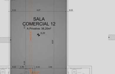 Imagem 6: Sala Comercial para Locação Anual, Quadra Mar, Bem localizada, C/ Banheiro e 1 Vaga