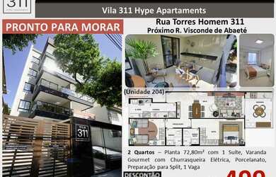 Imagem 2: Apartamento para venda tem 73 metros quadrados com 2 quartos em Vila Isabel...