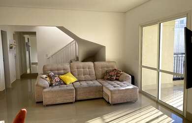 Imagem: O apartamento na cobertura possui 3 Dormitórios, 2 Banheiros