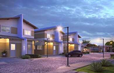 Imagem: A casa em condomínio possui 2 Dormitórios, 1 Banheiro e está