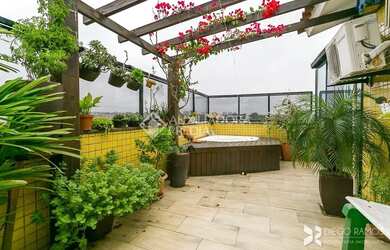 Imagem: O apartamento na cobertura possui 3 Dormitórios, 4 Banheiros