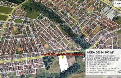 Imagem: O terreno possui 24.200m² de Área e está localizado em Fazenda