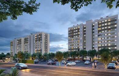 Imagem: O apartamento possui 2 Dormitórios, 1 Banheiro, 1 Vaga na garagem