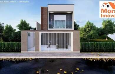 Imagem: A casa possui 3 Dormitórios, 2 Banheiros, 4 Vagas na garagem